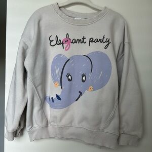 Zara 3-4 Years Elephant Sweatshirt